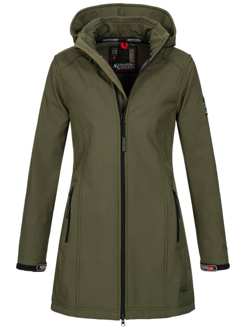 Alessandro Salvarini Softshelljacke Damen Baumwolle, grün von Alessandro Salvarini