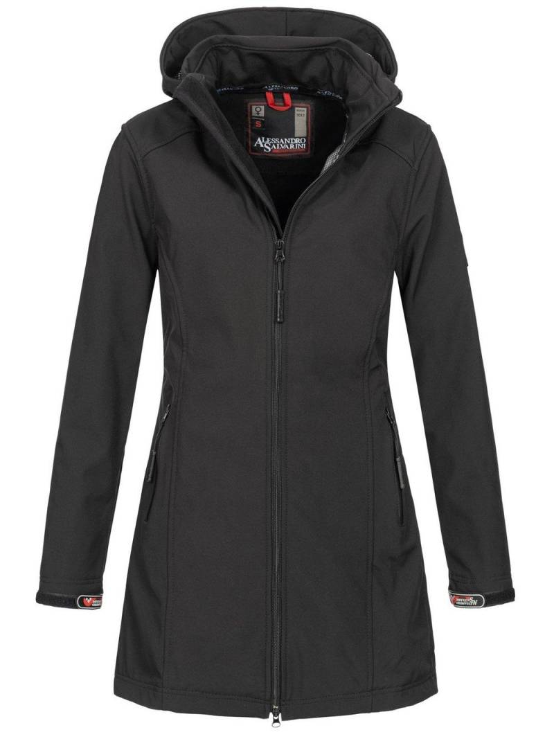 Alessandro Salvarini Softshelljacke Damen Baumwolle, schwarz von Alessandro Salvarini