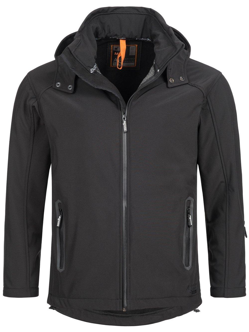 Alessandro Salvarini Softshelljacke Herren Baumwolle, schwarz von Alessandro Salvarini