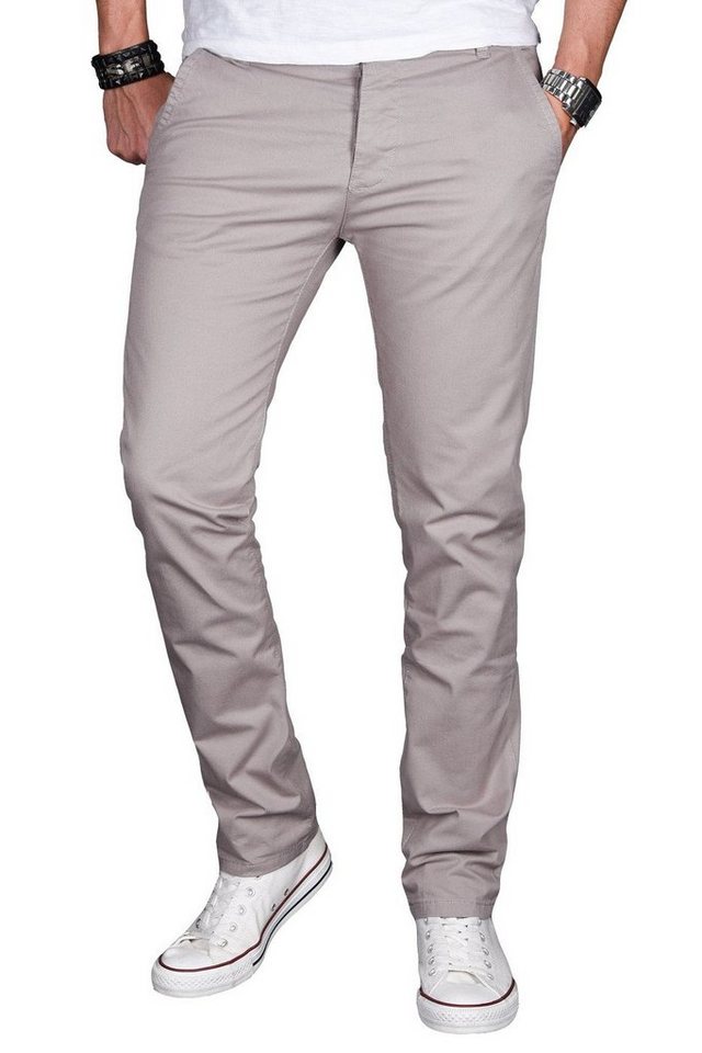 Alessandro Salvarini Straight-Jeans A. Salvarini Herren Designer Chino Stretch Stoff Hose Pant Regular mit Elasthan von Alessandro Salvarini