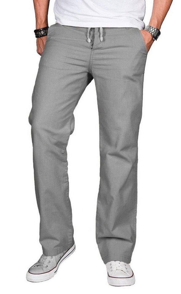 Alessandro Salvarini Straight-Jeans A. Salvarini Herren Leinenhose leichte Sommer Leinen Hose lockere von Alessandro Salvarini