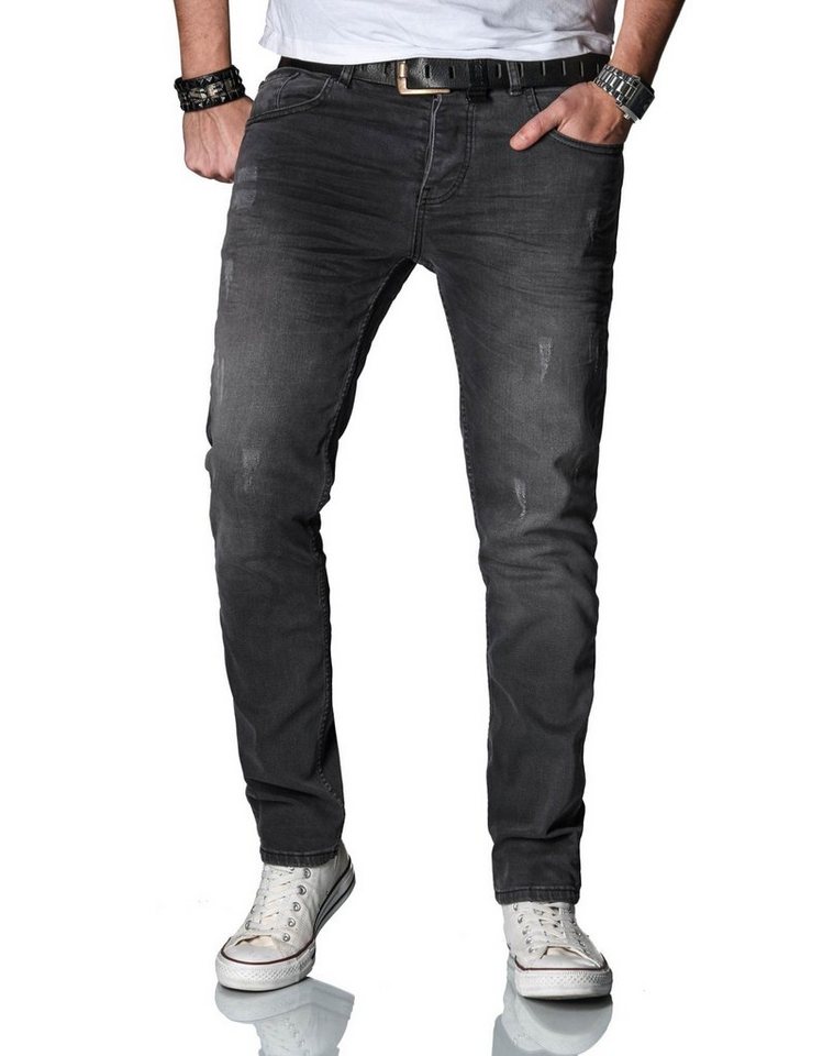 Alessandro Salvarini Straight-Jeans AS035 mit Knopfleiste von Alessandro Salvarini