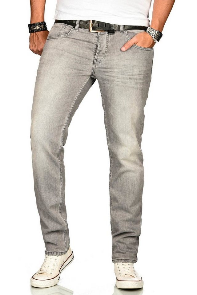 Alessandro Salvarini Straight-Jeans A. Salvarini Herren Jeans Blau Multi AS170-AS174 von Alessandro Salvarini