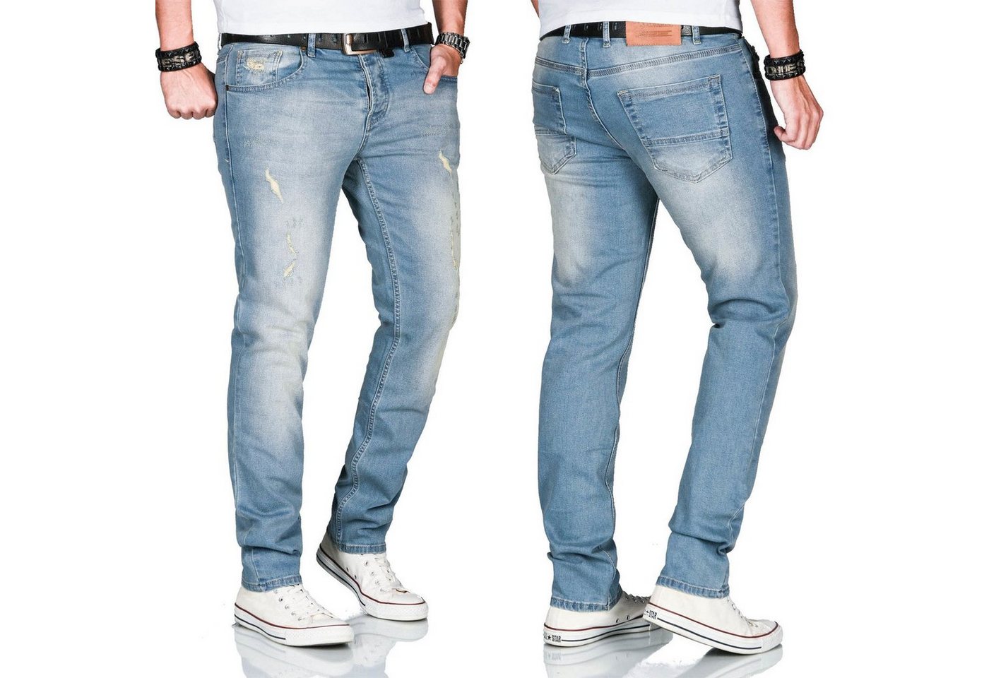 Alessandro Salvarini Straight-Jeans ASCatania mit used look Effekt und mit 2% Elasthan von Alessandro Salvarini