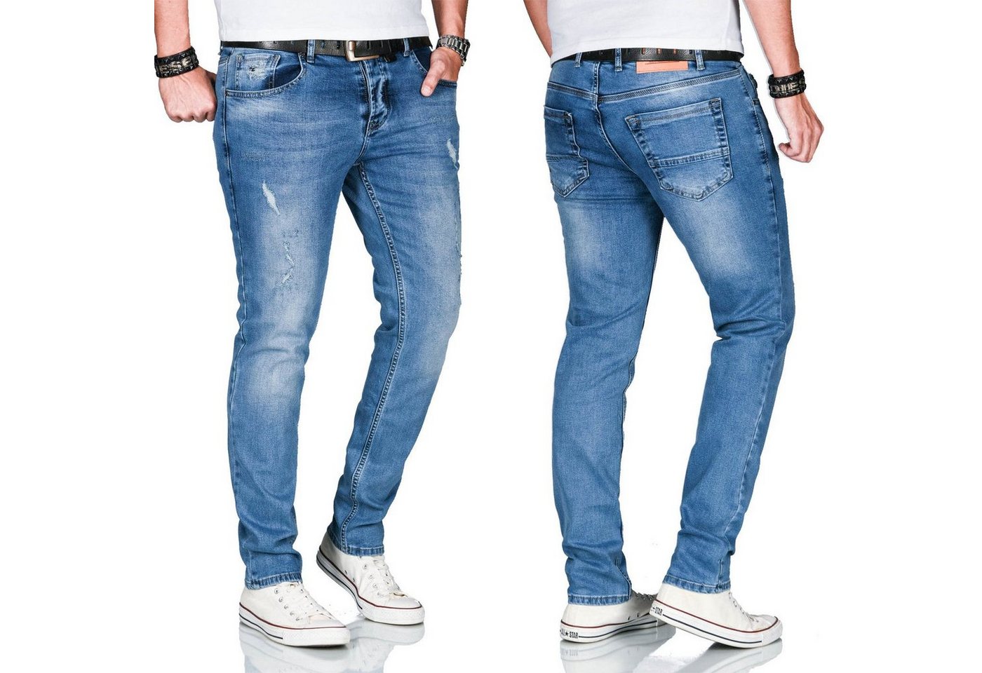 Alessandro Salvarini Straight-Jeans ASCatania mit used look Effekt und mit 2% Elasthan von Alessandro Salvarini