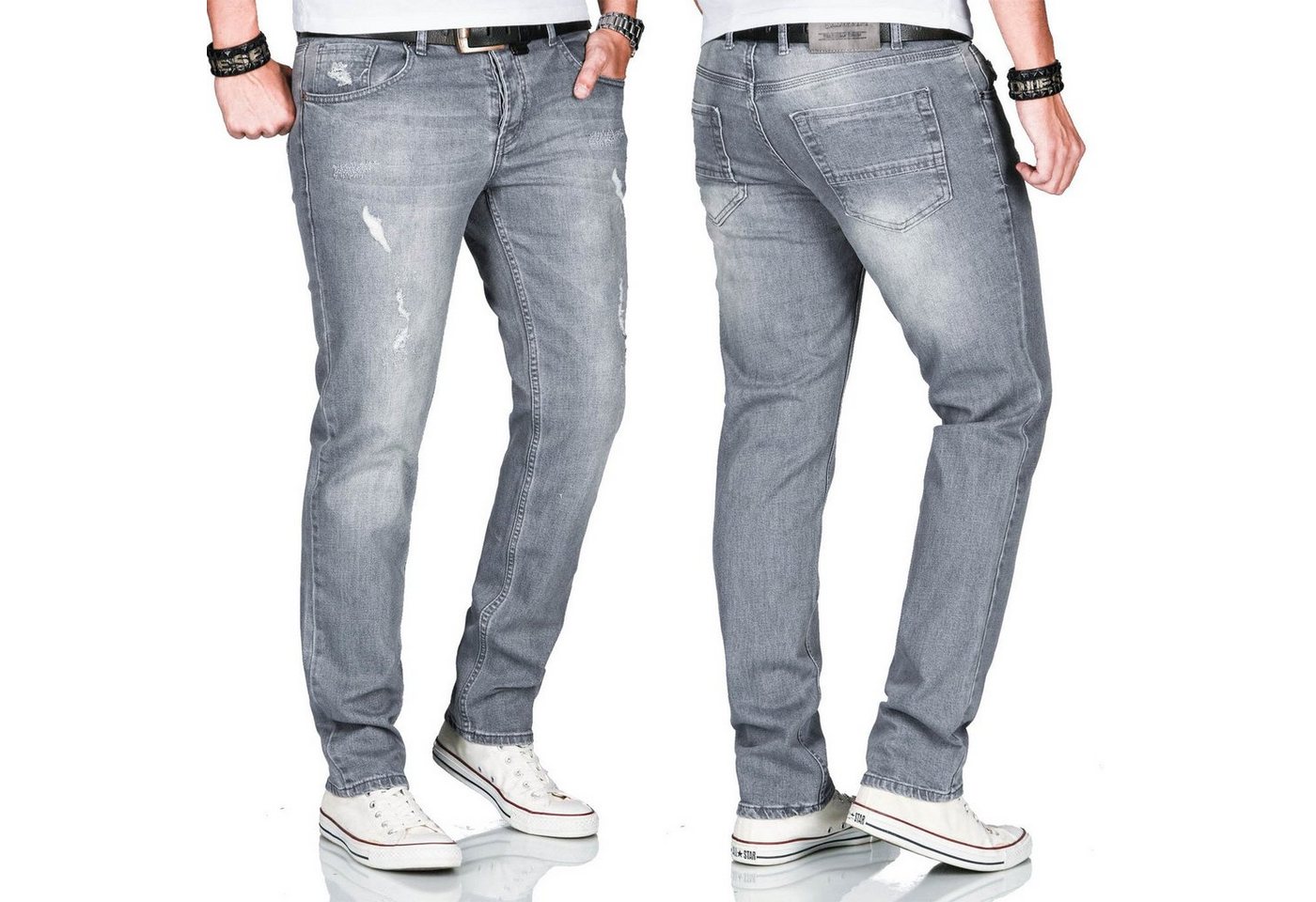 Alessandro Salvarini Straight-Jeans ASCatania mit used look Effekt und mit 2% Elasthan von Alessandro Salvarini