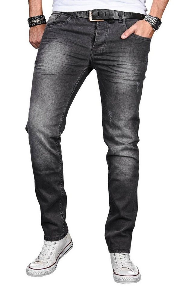 Alessandro Salvarini Straight-Jeans ASLuca Stretch mit Elasthan von Alessandro Salvarini