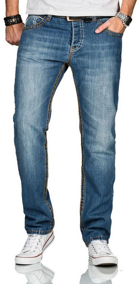 Alessandro Salvarini Straight-Jeans ASMatteo mit dicken Nähten von Alessandro Salvarini