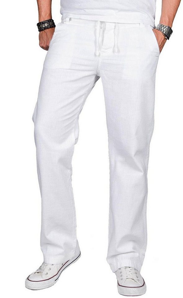 Alessandro Salvarini Straight-Jeans A. Salvarini Herren Leinenhose leichte Sommer Leinen Hose lockere von Alessandro Salvarini