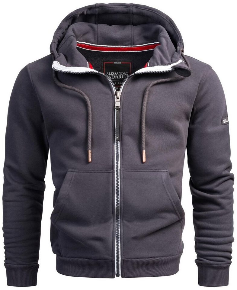 Alessandro Salvarini Sweatjacke ASBergamo aus hochwertigem, warmem Material von Alessandro Salvarini