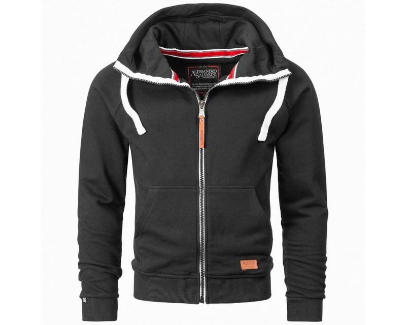 Alessandro Salvarini Sweatjacke ASParma Sweatjacke mit zwei farbigem Reißverschluss von Alessandro Salvarini