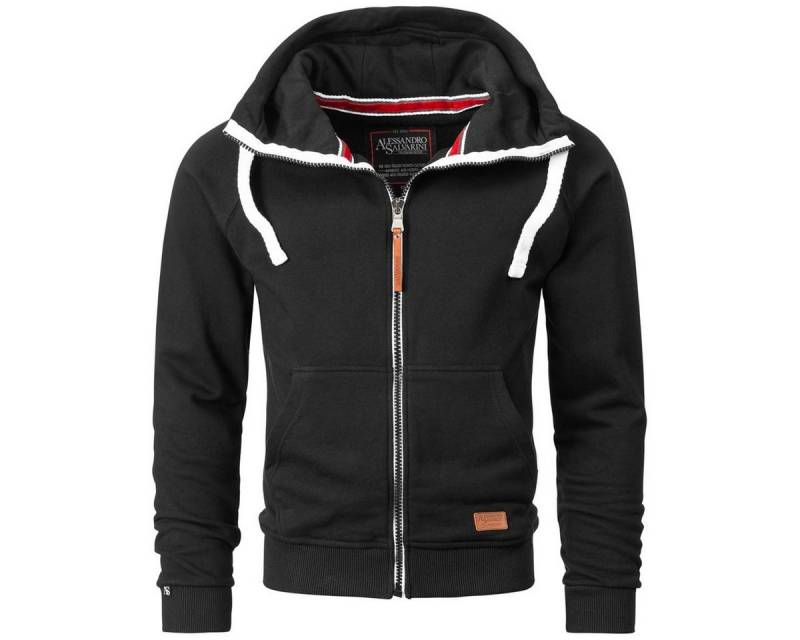 Alessandro Salvarini Sweatjacke ASParma Sweatjacke mit zwei farbigem Reißverschluss von Alessandro Salvarini