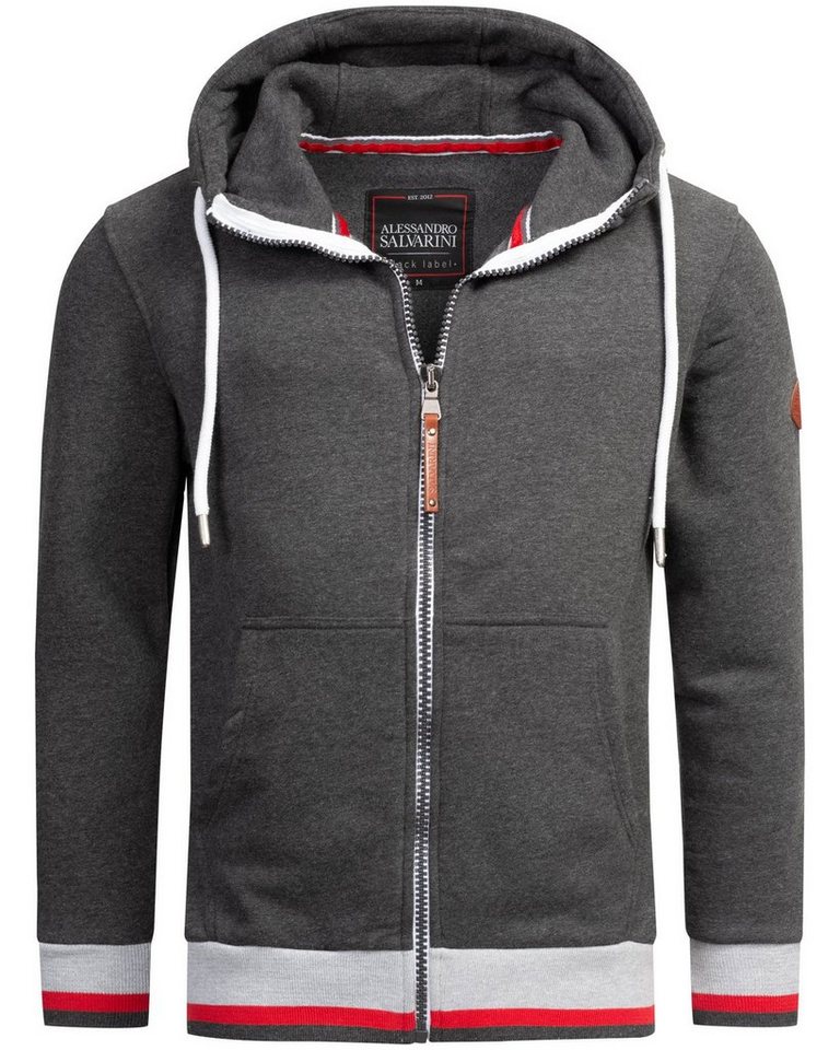 Alessandro Salvarini Sweatjacke ASRevellio mit großer Kapuze von Alessandro Salvarini
