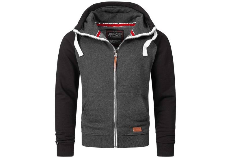 Alessandro Salvarini Sweatjacke A. Salvarini Herren Hoodie Kapuzenpullover AS191 mit bequemer Passform von Alessandro Salvarini