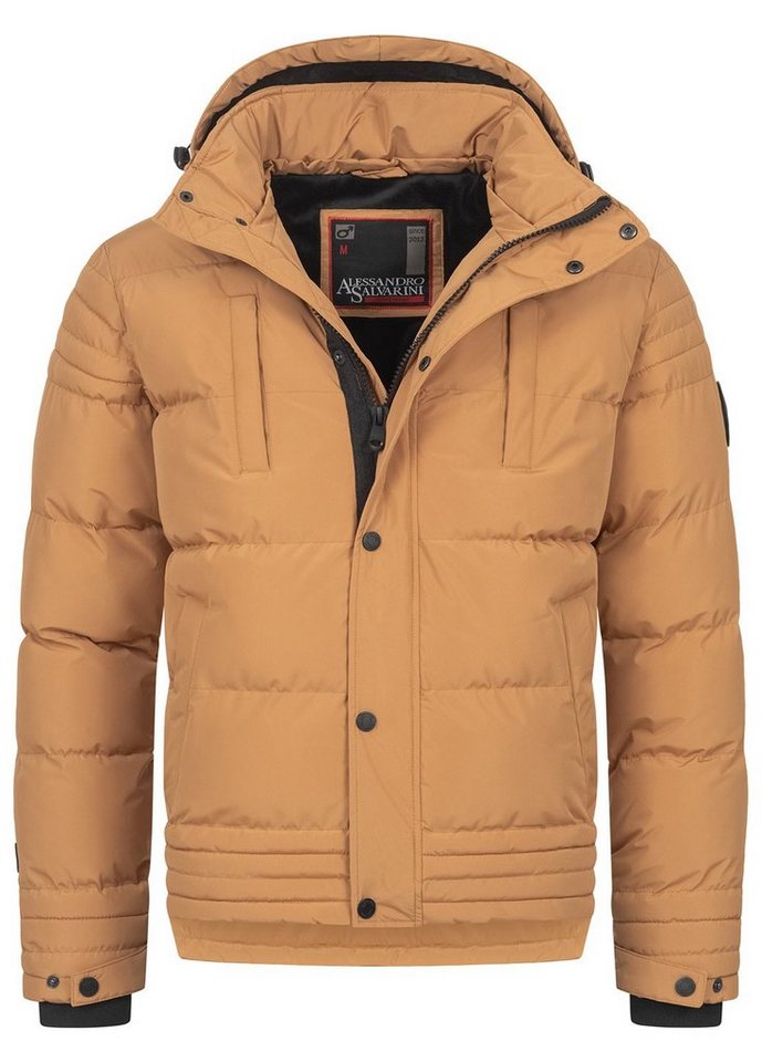 Alessandro Salvarini Winterjacke ASFabiano mit warmem Teddyfell und abnehmbarer Kapuze von Alessandro Salvarini