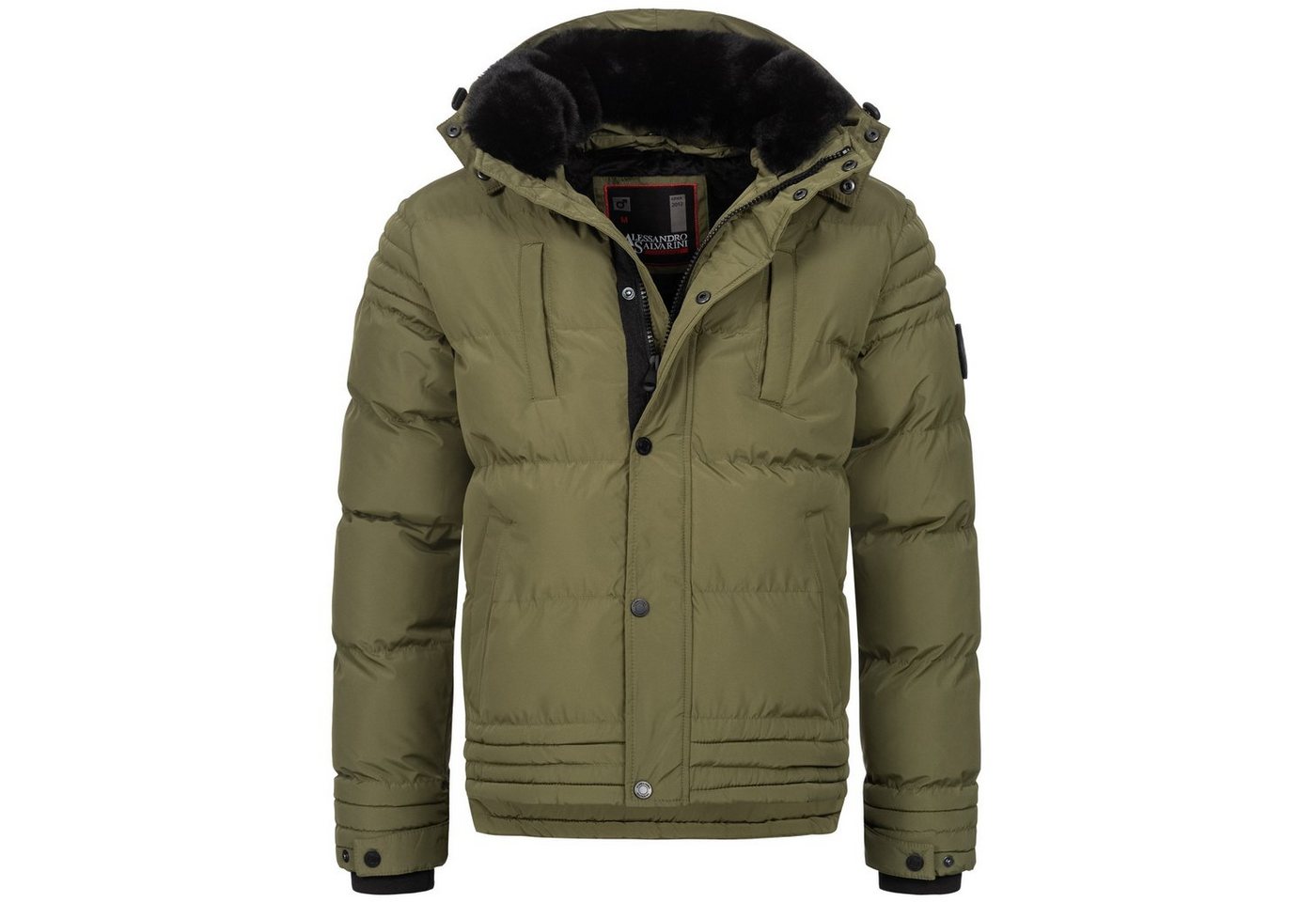 Alessandro Salvarini Winterjacke ASFabiano mit warmem Teddyfell und abnehmbarer Kapuze von Alessandro Salvarini