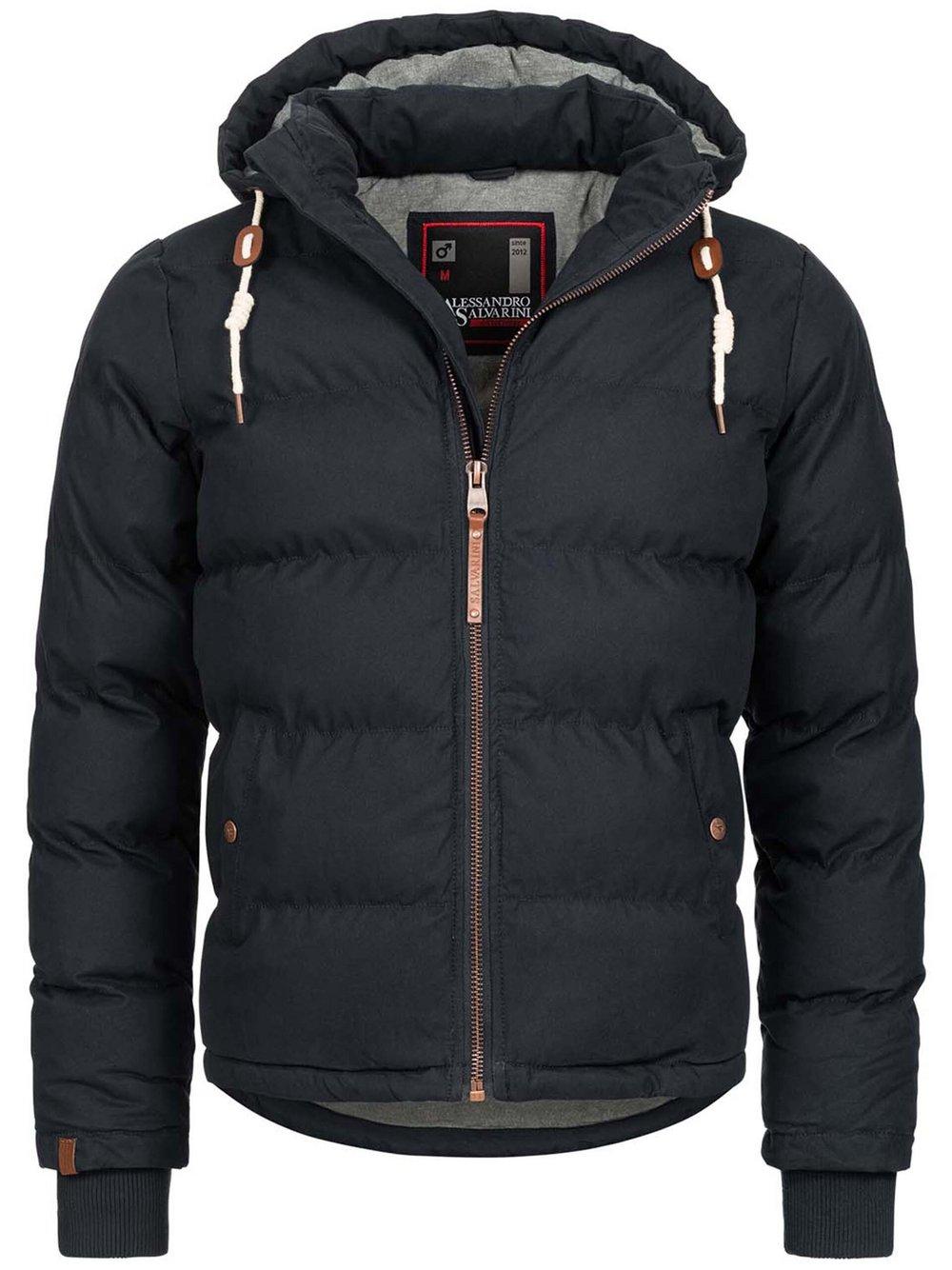 Alessandro Salvarini Winterjacke Herren Baumwolle, blau von Alessandro Salvarini