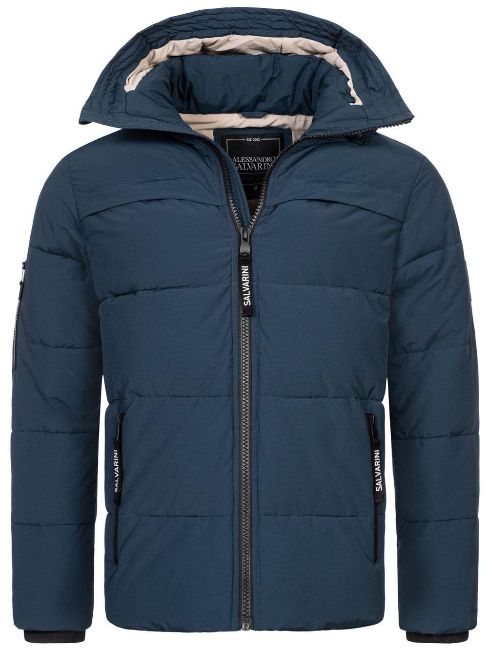 Alessandro Salvarini Winterjacke Herren Baumwolle, blau von Alessandro Salvarini