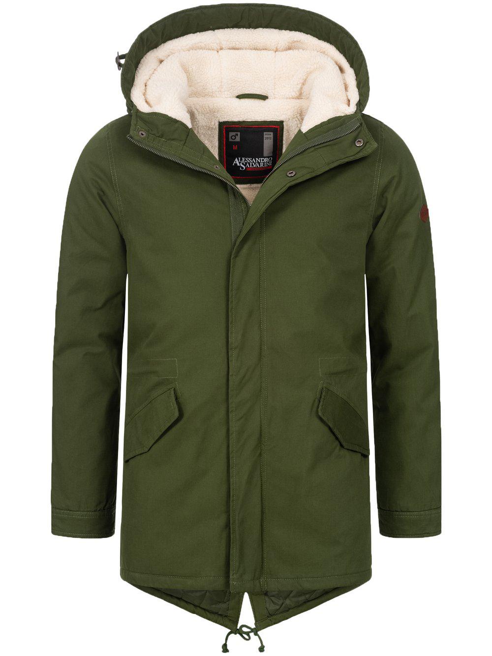 Alessandro Salvarini Winterjacke Herren Baumwolle, grün von Alessandro Salvarini