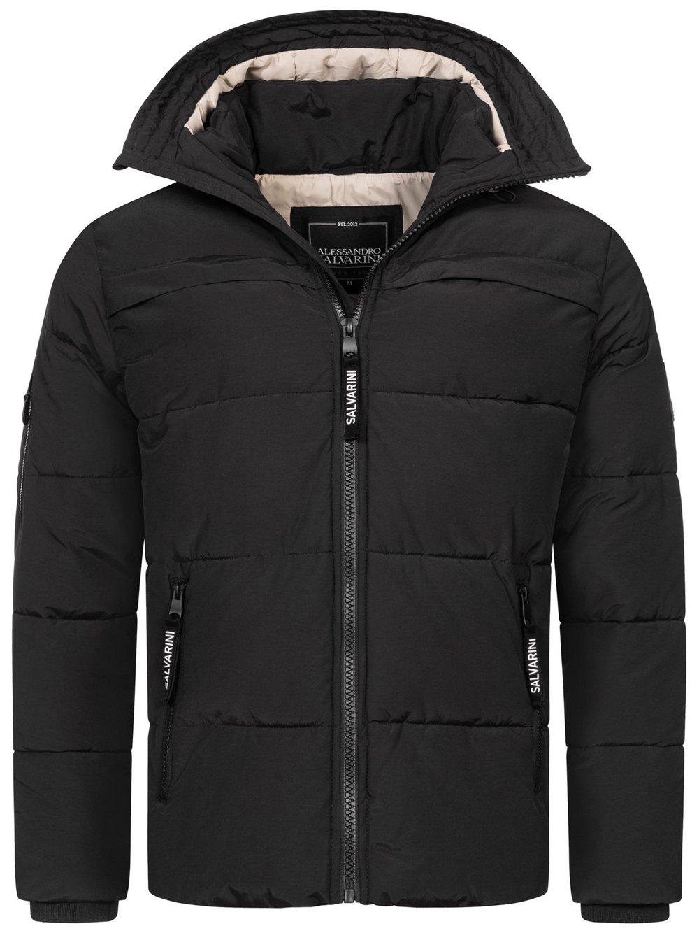 Alessandro Salvarini Winterjacke Herren Baumwolle, schwarz von Alessandro Salvarini