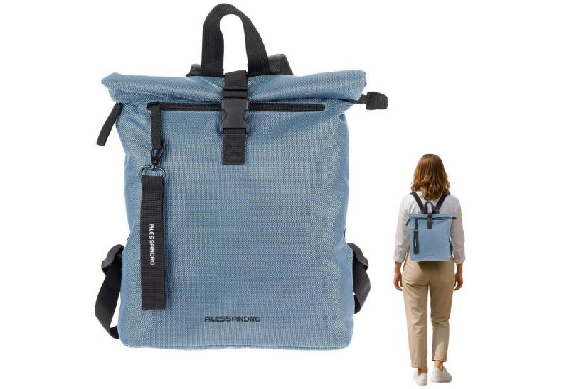 Alessandro Salvatore Cityrucksack Rucksack Damen Damenrucksack Handtasche, kleiner Freizeitrucksack Tasche Geheimfach Mila 4293 + Schlüsselbörse von Alessandro Salvatore