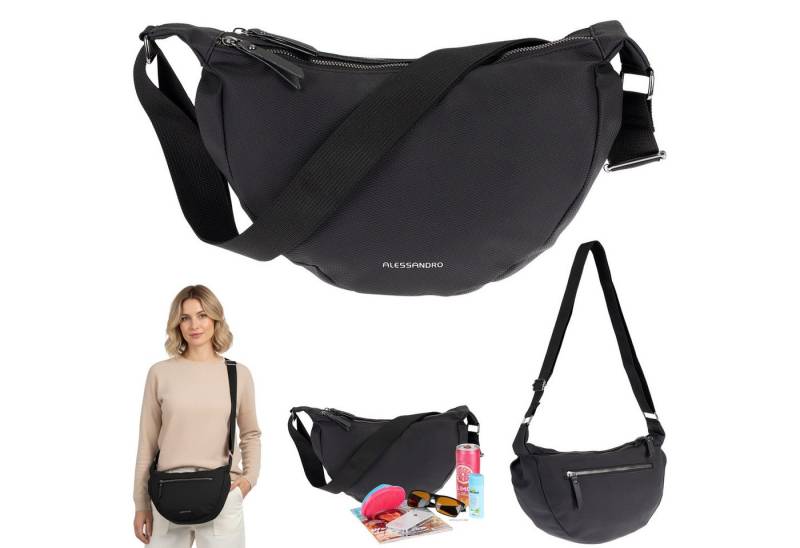 Alessandro Salvatore Handtasche Crossbag Damen Schultertasche Banane Tasche, RückentascheUmhängetasche Freizeittasche 4431 + Etui Alessandro Salvatore Handtasche Crossbag Damen Schultertasche Banane Tasche, RückentascheUmhängetasche Freizeittasche 4431 + Etui von Alessandro Salvatore