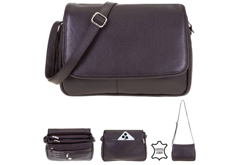 Alessandro Salvatore Handtasche Leder Damen mittel klein Lederhandtasche, Schultertasche Echtleder Damentasche Tasche Florenz 12975 + Etui von Alessandro Salvatore