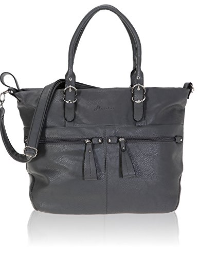 ALESSANDRO® Handtasche ETERNA Schultertasche Shopper Damen Schultergurt (Grau) von alessandro