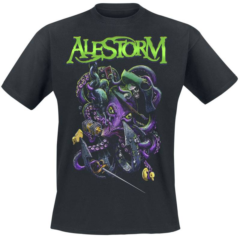 Alestorm Octopus T-Shirt schwarz in XXL von Alestorm