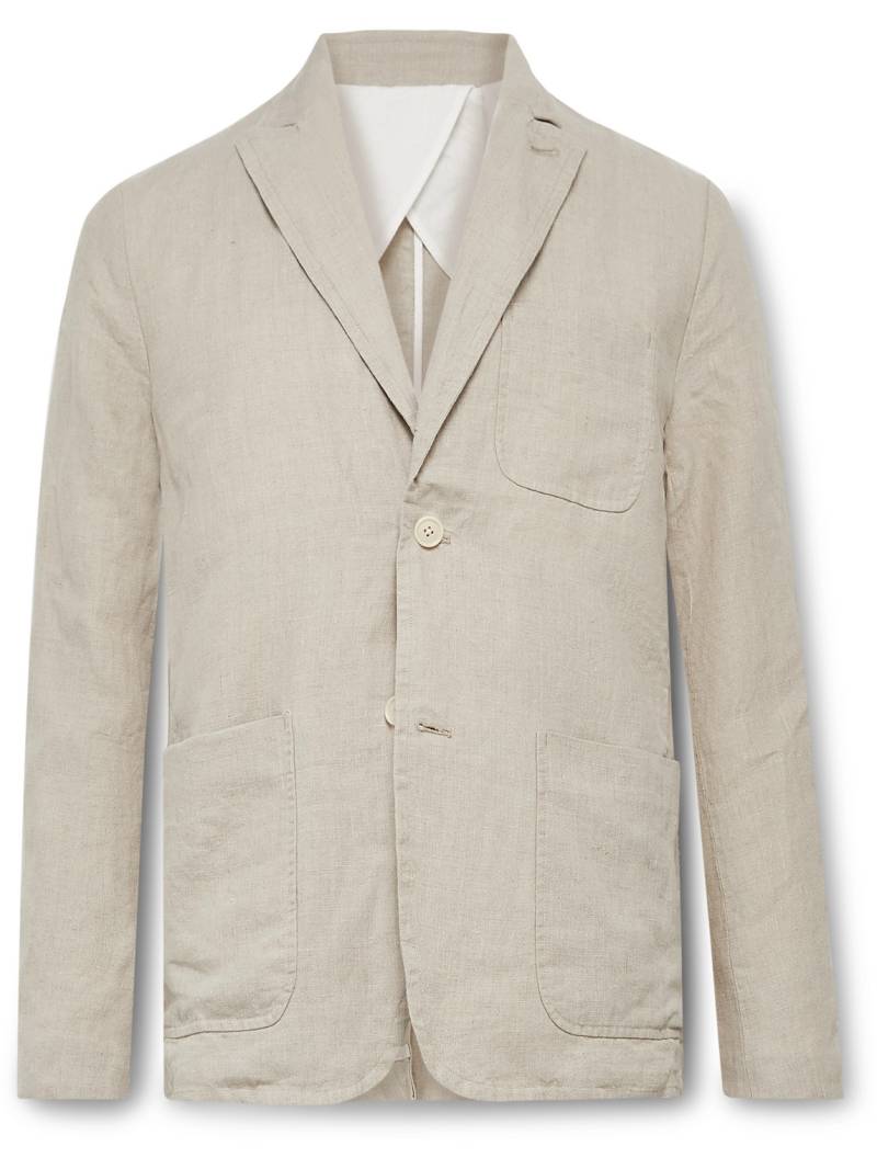 Alex Mill - Mercer Unstructured Garment-Dyed Linen Blazer - Men - Neutrals - L von Alex Mill