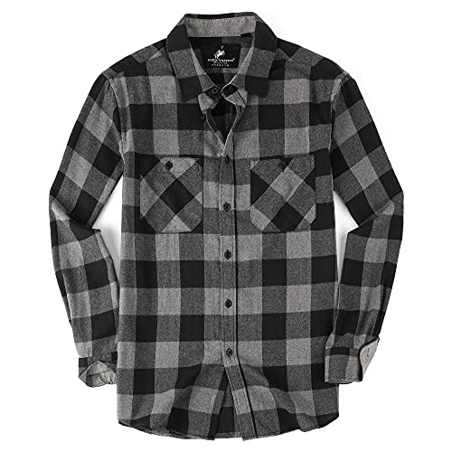Alex Vando Herren Flanellhemd Langarm Regular Fit Kariertes Karohemd Arbeitshemd Holzfällerhemd Flanell Shirt für Herren von Alex Vando