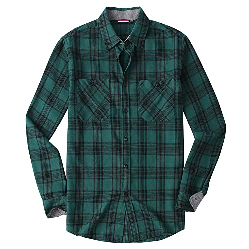 Alex Vando Herren Flanellhemd Langarm Regular Fit Kariertes Karohemd Arbeitshemd Holzfällerhemd Flanell Shirt für Herren von Alex Vando