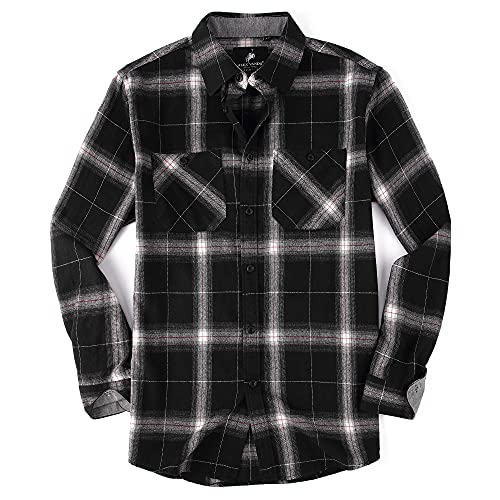 Alex Vando Herren Flanellhemd Langarm Regular Fit Kariertes Karohemd Arbeitshemd Holzfällerhemd Flanell Shirt für Herren von Alex Vando