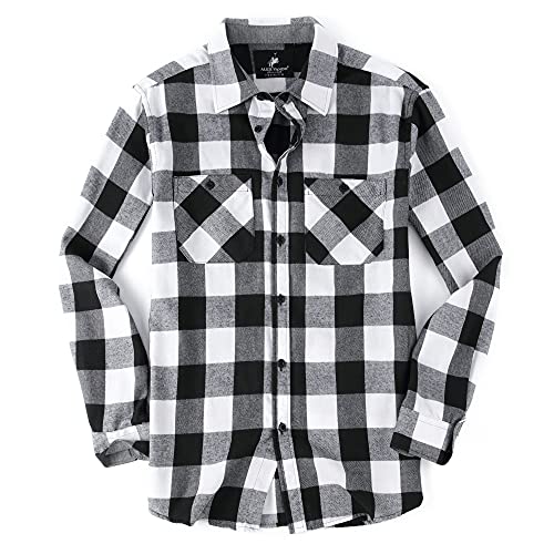 Alex Vando Herren Flanellhemd Langarm Regular Fit Kariertes Karohemd Arbeitshemd Holzfällerhemd Flanell Shirt für Herren von Alex Vando