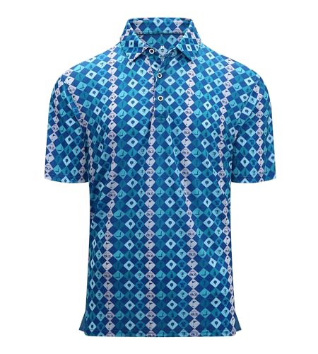 Alex Vando Herren-Golfshirt, feuchtigkeitsableitend, schnelltrocknend, leistungsstarkes Poloshirt für Herren, Blaugrün Golf, XX-Large Alex Vando Herren-Golfshirt, feuchtigkeitsableitend, schnelltrocknend, leistungsstarkes Poloshirt für Herren, Blaugrün Golf, XX-Large von Alex Vando