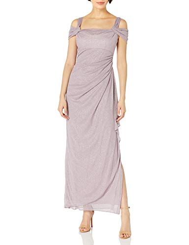 Alex Evenings Damen Langes Schulterfreies, Brautmutterkleid, Formelle Veranstaltungen (Zierliche und Normale Größen) Kleid für besondere Anlässe, Malve Glitter, 36 von Alex
