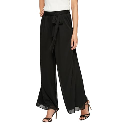 Alex Evenings Damen Straight Leg Dress Pant (Petite Regular Plus Sizes) Klassische Hose, Schwarze Seite, Schleife, Groß von Alex