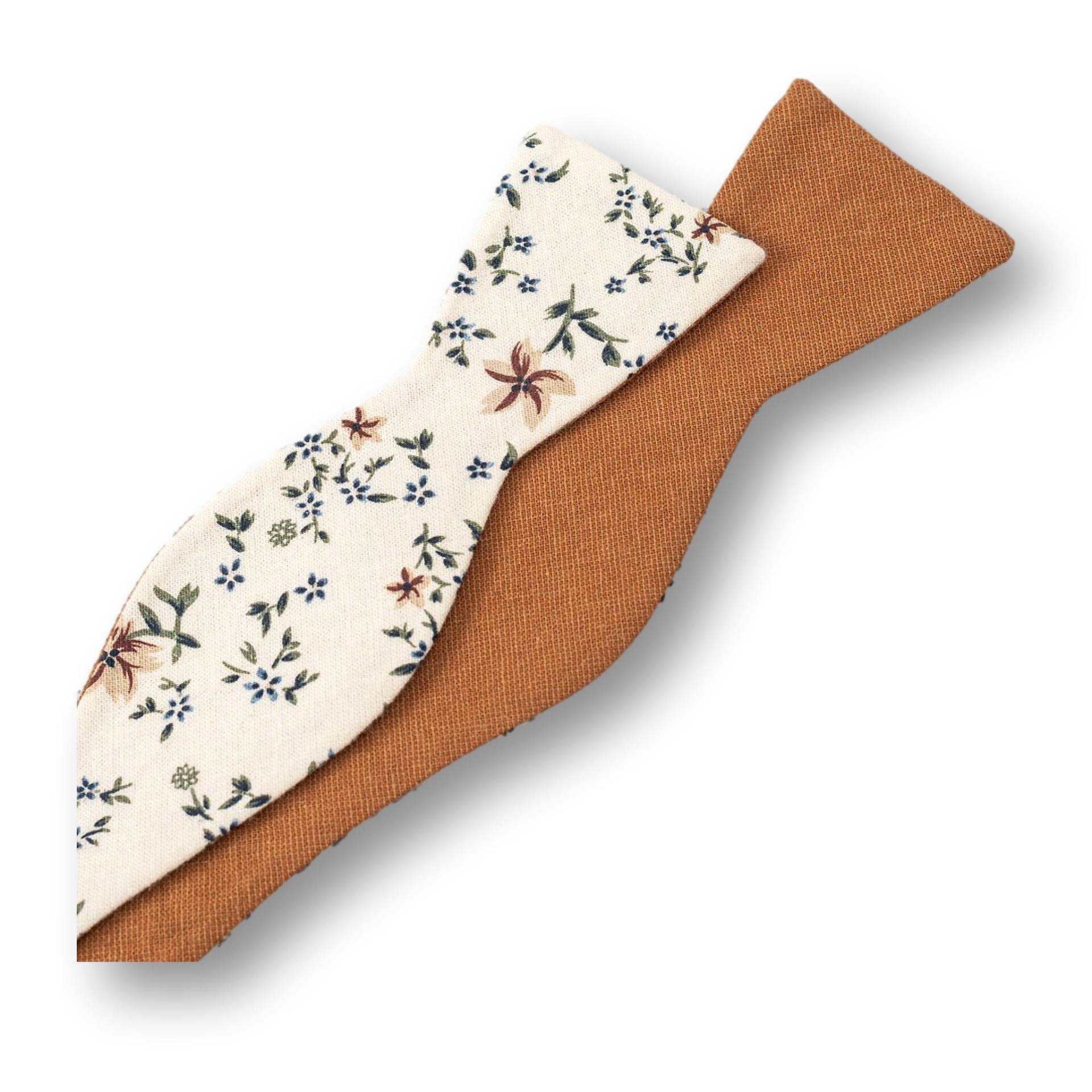 Floral Und Solid Selbstbinden Fliege . Herren Zum Selberbinden. Doppelseitig. Zwei Stile Floral Und Solid Selbstbinden Fliege . Herren Zum Selberbinden. Doppelseitig. Zwei Stile von AlexHansUSA