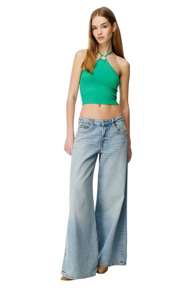 Alexa Dash Blusentop Offene Schulter Metall Applikation Bluse von Alexa Dash