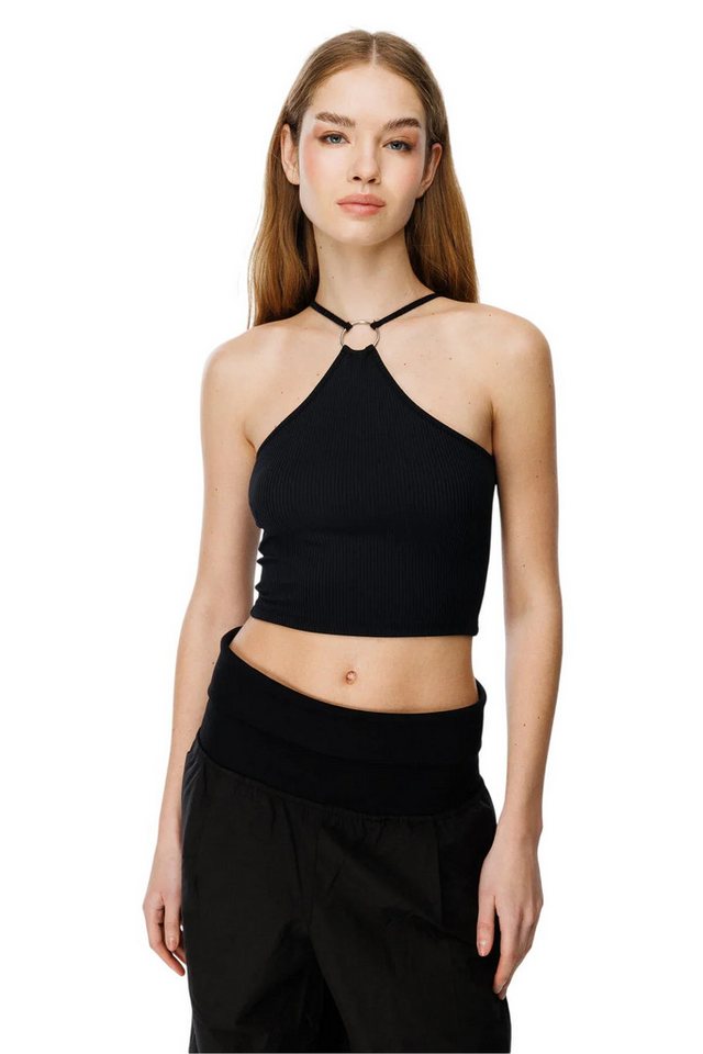 Alexa Dash Blusentop Offene Schulter Metall Applikation Bluse von Alexa Dash