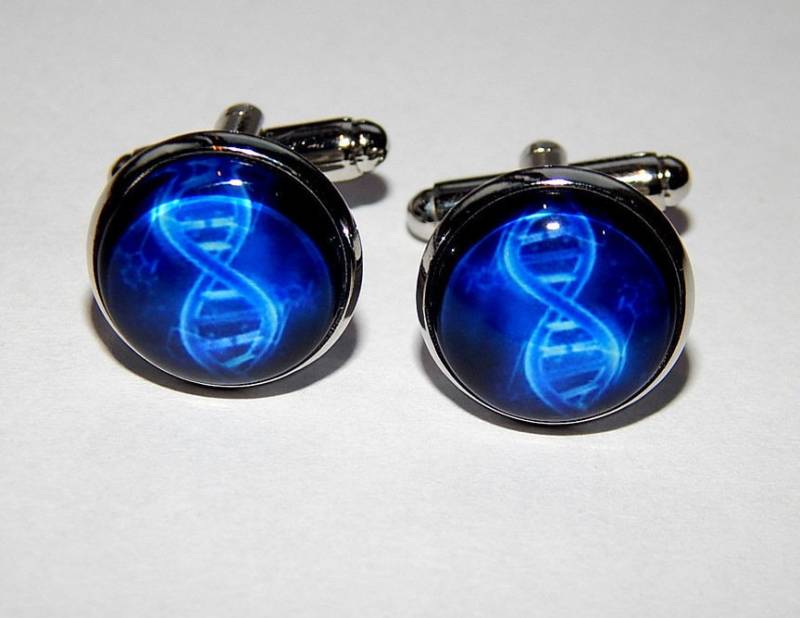 Dna Manschettenknöpfe Doppelspirale, Wissenschaftlicher Schmuck, Trauzeuge Geschenk von AlexaArtBoutique