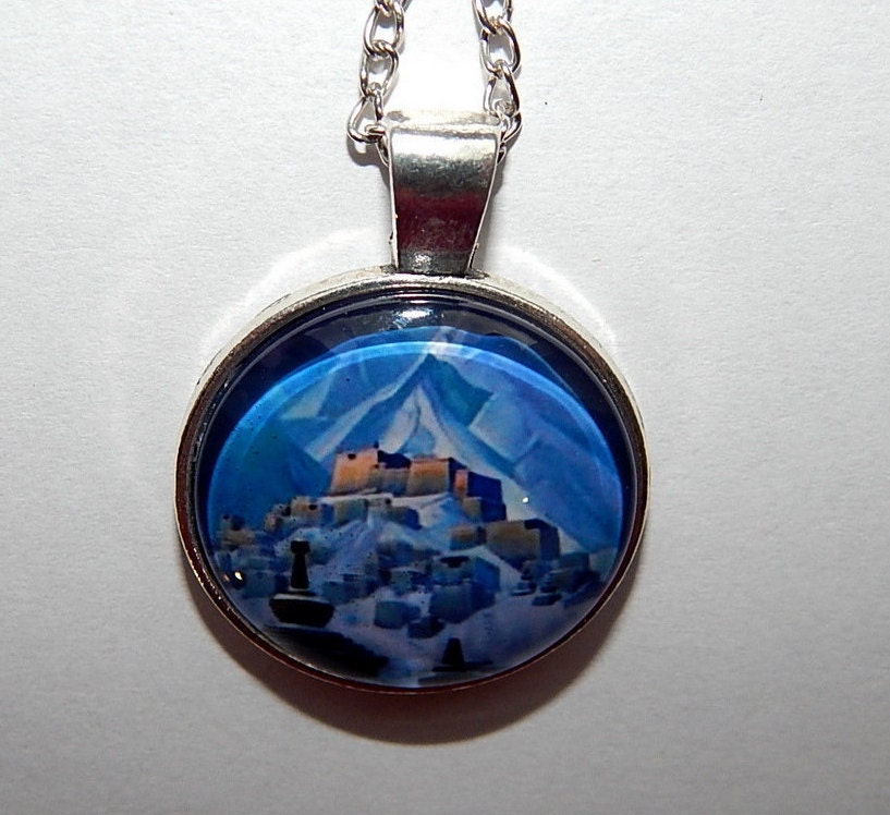 Nikolaus Roerich Anhänger, Kette, Schmuck, Bild Tibet, Himalaya Kette Kunstdruck Nikolaus Roerich Anhänger, Kette, Schmuck, Bild Tibet, Himalaya Kette Kunstdruck von AlexaArtBoutique