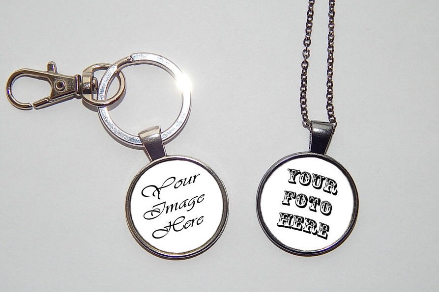 Personalisierte Halskette Oder Schlüsselbund Mit Foto Anhänger Individuelles Bildgeschenk von AlexaArtBoutique