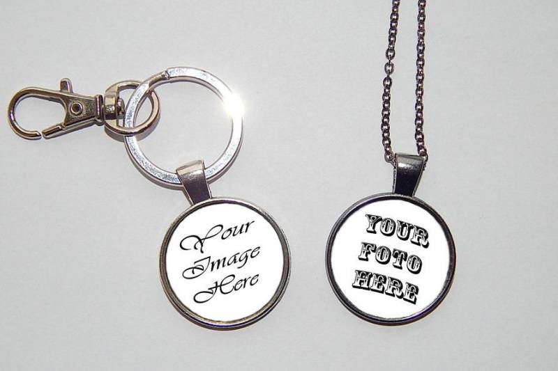 Personalisierte Halskette Oder Schlüsselbund Mit Foto Anhänger Individuelles Bildgeschenk von AlexaArtBoutique