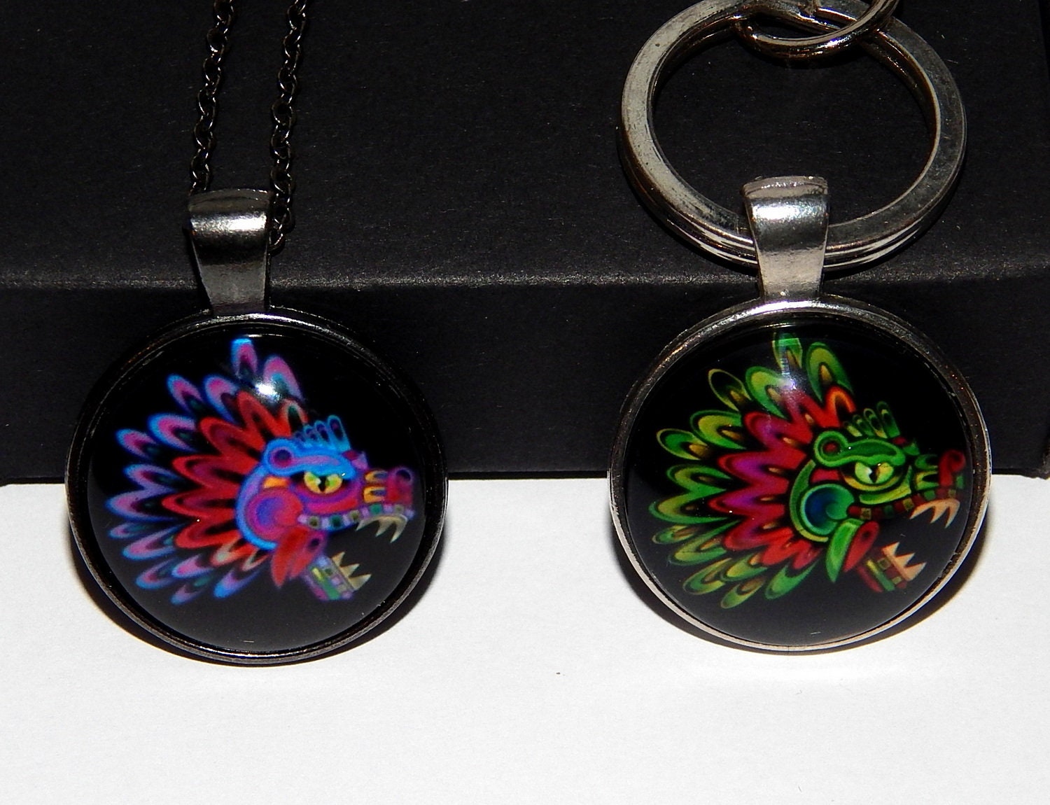 Quetzalcoatl Anhänger Maya Aztekengott Gott Schlüsselanhänger von AlexaArtBoutique