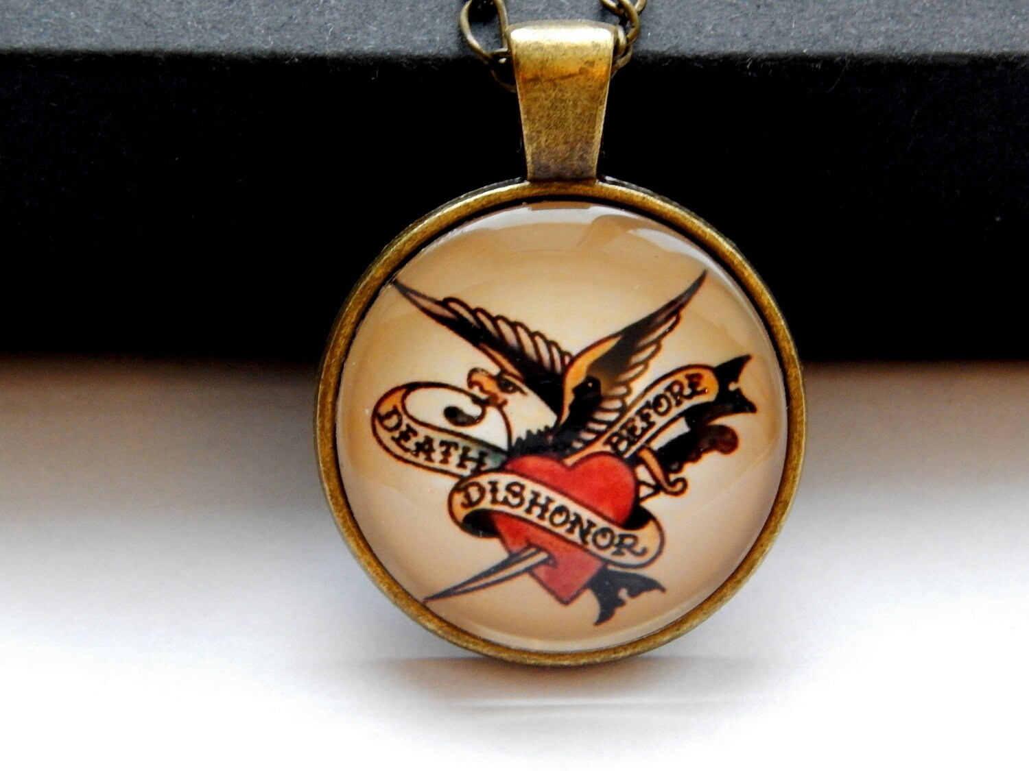 Sailor Jerry Tattoo Anhänger Adler & Herz Schmuck von AlexaArtBoutique