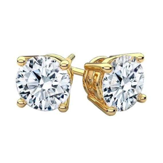 0, 50 Ct Tw Echte Runde Diamanten-Gh Farbe, Si Reinheit, 14 K Gelb Gold Ohrstecker Ohrringe Schraube Rücken. Uvp Eur 999 0, 50 Ct Tw Echte Runde Diamanten-Gh Farbe, Si Reinheit, 14 K Gelb Gold Ohrstecker Ohrringe Schraube Rücken. Uvp Eur 999 von AlexaJewels