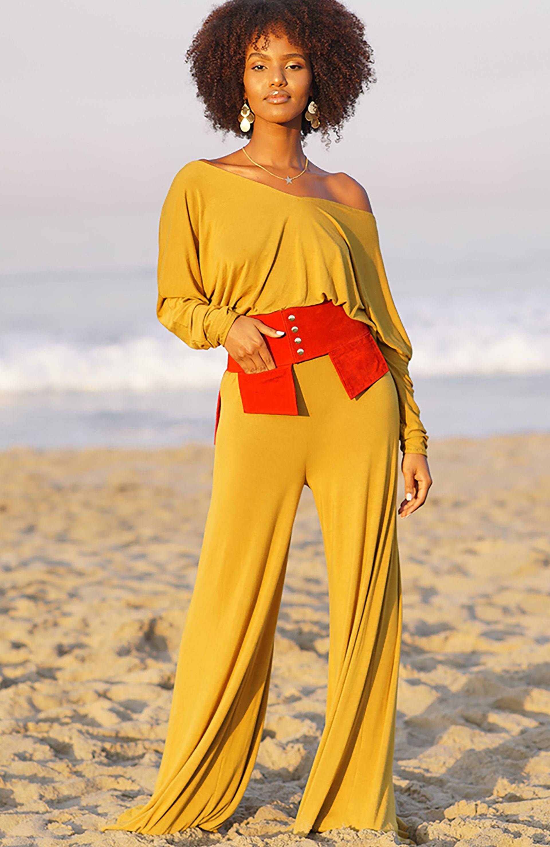 Wildleder Korsett Taschengürtel in Rubin von AlexaStoneVB