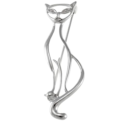 Katzenbrosche aus Sterling Silber mit Geschenkbox von Alexander Castle