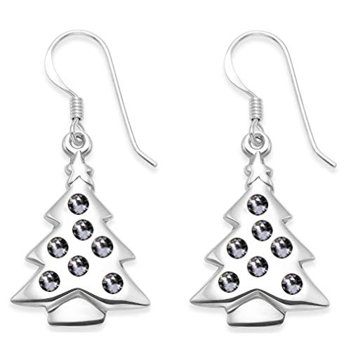 Ohrringe Weihnachtsbaum Sterling-Silber 925 Zirkonia Steine in Geschenkbox Großartiges von Alexander Castle